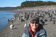 Andy with penguins