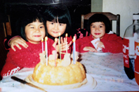 Jen with twin sisters