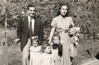 Sheila, Papou, and children